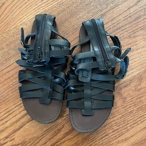 Black Gladiator Sandals